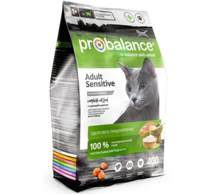 ProBalance 400гр  Sensitive корм сух д/кош с чувст пищевар,курица/рис