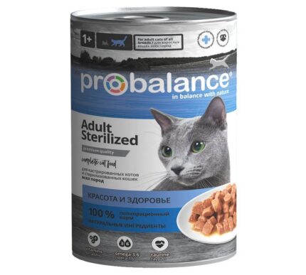 ProBalance 415г Sterilized корм конс для стерилиз.кошек/кастр. котов