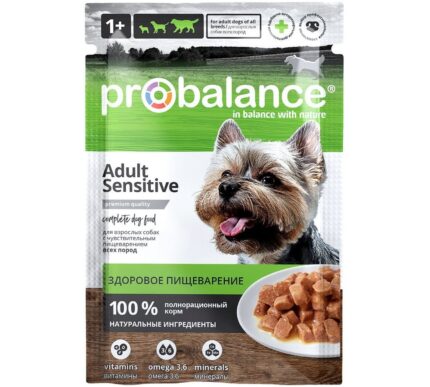 ProBalance 85г Sensitive корм д/собак чувствительное пищеварение (пауч)(кр.28)