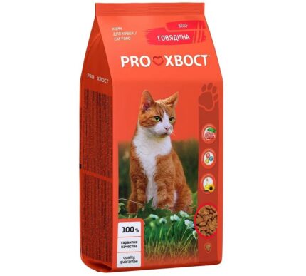 Корм д/кош PROхвост 10кг Говядина