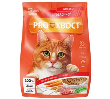 Корм д/кош PROхвост 350гр Говядина