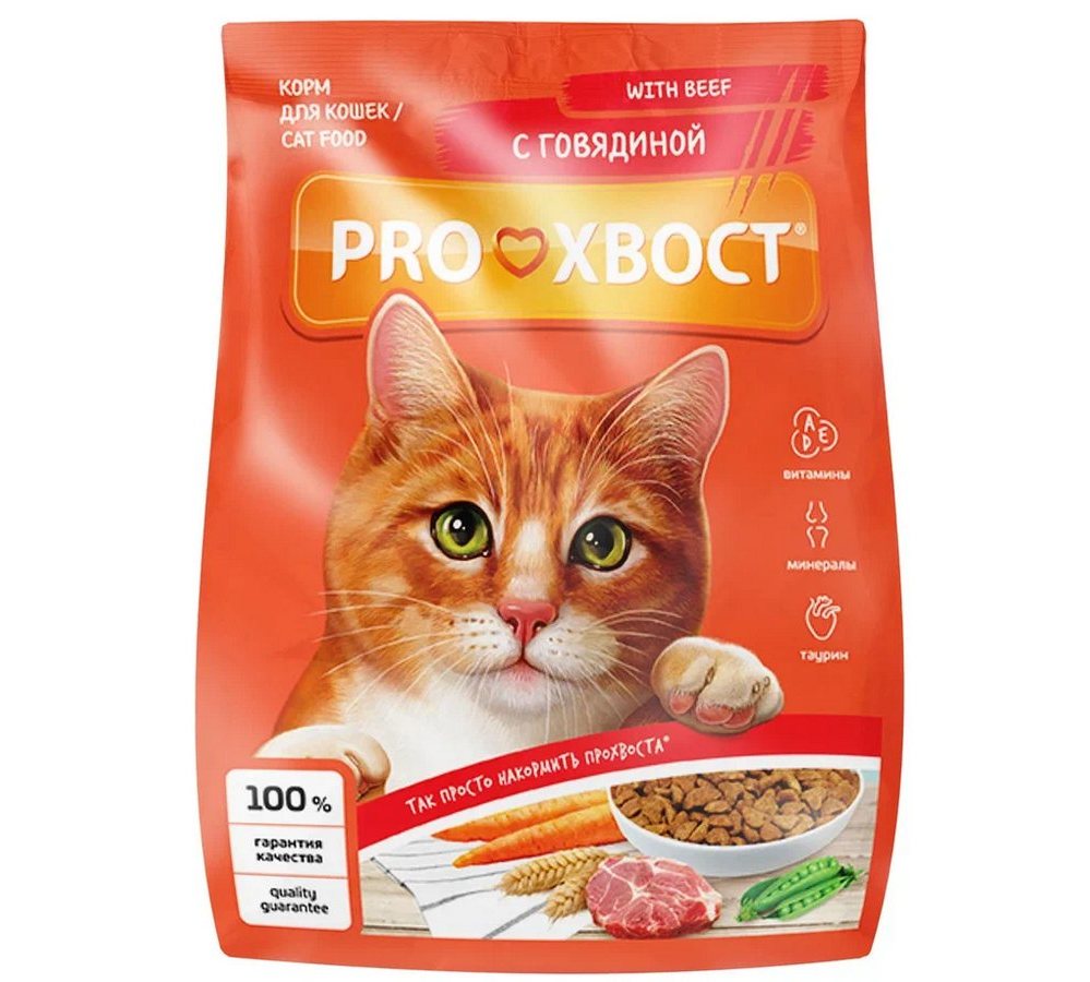 Корм д/кош PROхвост 350гр Говядина Корм д/кош PROхвост 350гр Говядина - Image 1