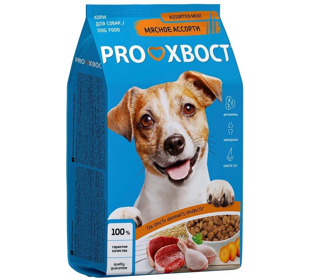 Корм д/соб PROхвост 500гр Мясное ассорти Корм д/соб PROхвост 500гр Мясное ассорти — изображение 1