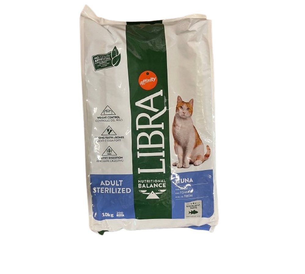LIBRA CAT 10,0кг STERILIZED Корм сухой для стерилизованных кошек с тунцом LIBRA CAT 10,0кг STERILIZED Корм сухой для стерилизованных кошек с тунцом — изображение 1