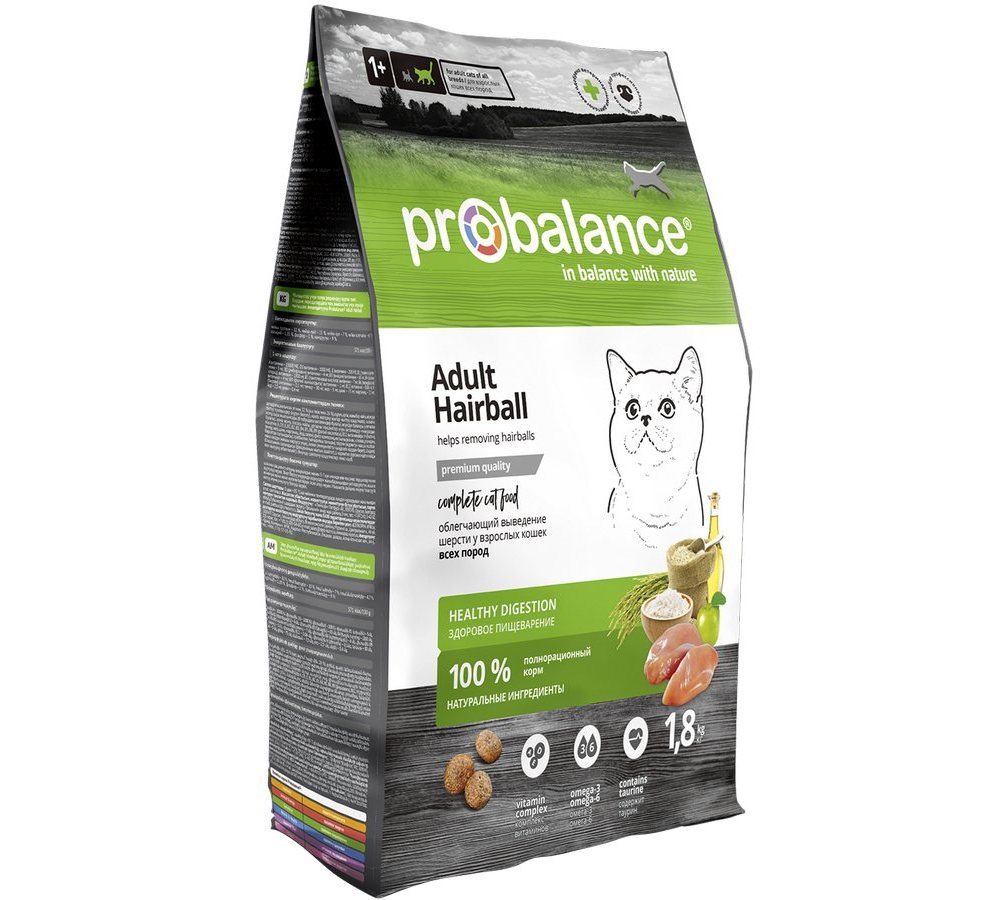 ProBalance 1,8 кг Hairball Корм сухой для кошек вывод шерсти ProBalance 1,8 кг Hairball Корм сухой для кошек вывод шерсти - Image 1