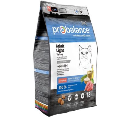 ProBalance 1,8 кг Light Turkey Корм сухой д/ кошек с индейкой