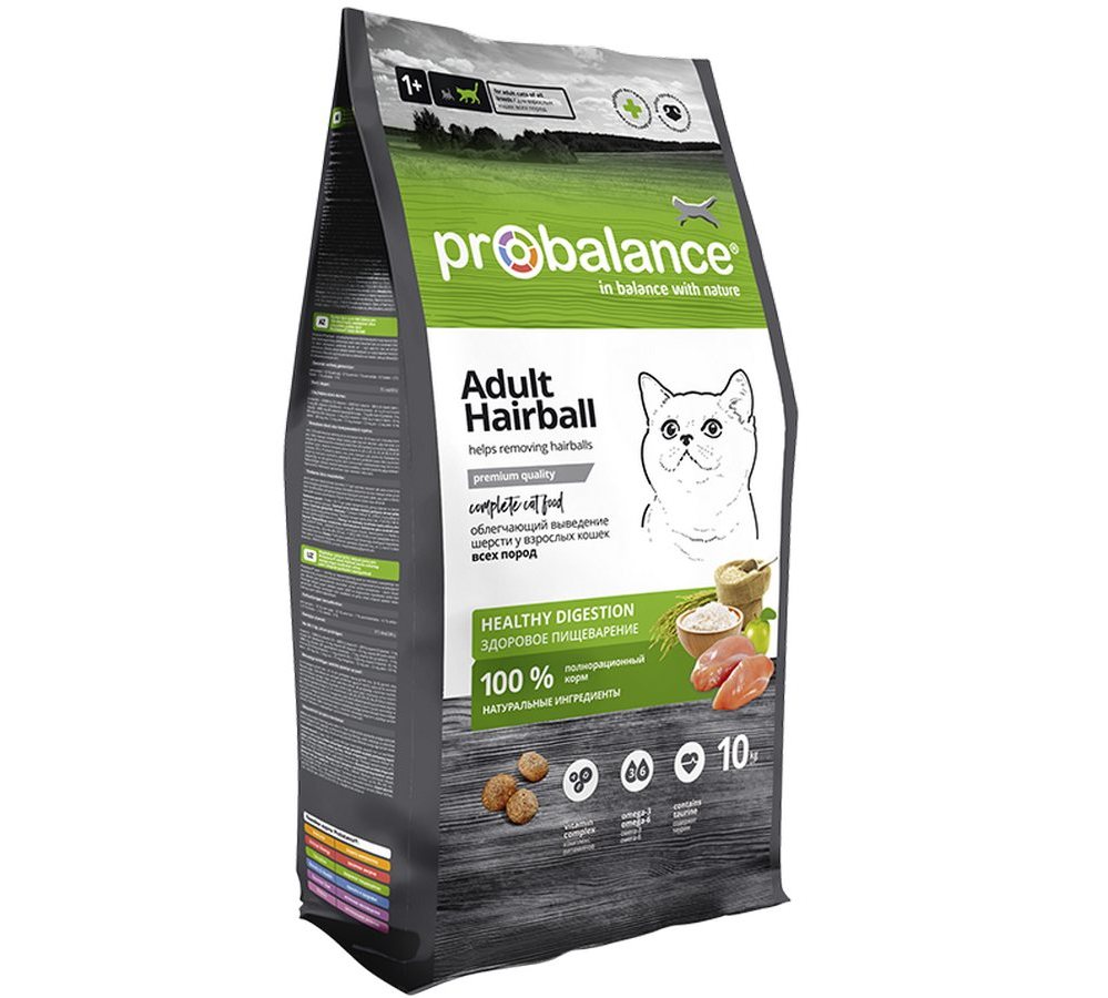 ProBalance 10 кг Hairball Корм сухой для кошек вывод шерсти ProBalance 10 кг Hairball Корм сухой для кошек вывод шерсти — изображение 1