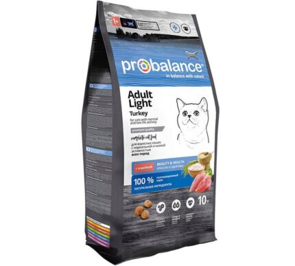 ProBalance 10 кг Light Turkey Корм сухой д/ кошек с индейкой