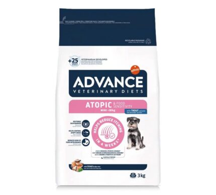 Advance VetDiet 3,0кг ATOPIC Сухой корм для собак  малых пород при дерматозах и аллергиях, форель