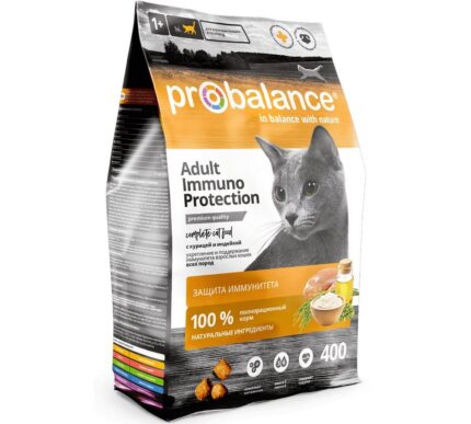 ProBalance 400гр Immuno Protection Корм сухой для кошек с курицей и индейкой (АЗ)
