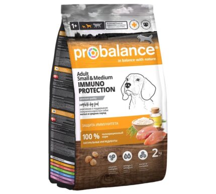 ProBalance 2 кг Immuno Adult Small&Medium Корм сухой д/взр собак мал и сред пород (АЗ)