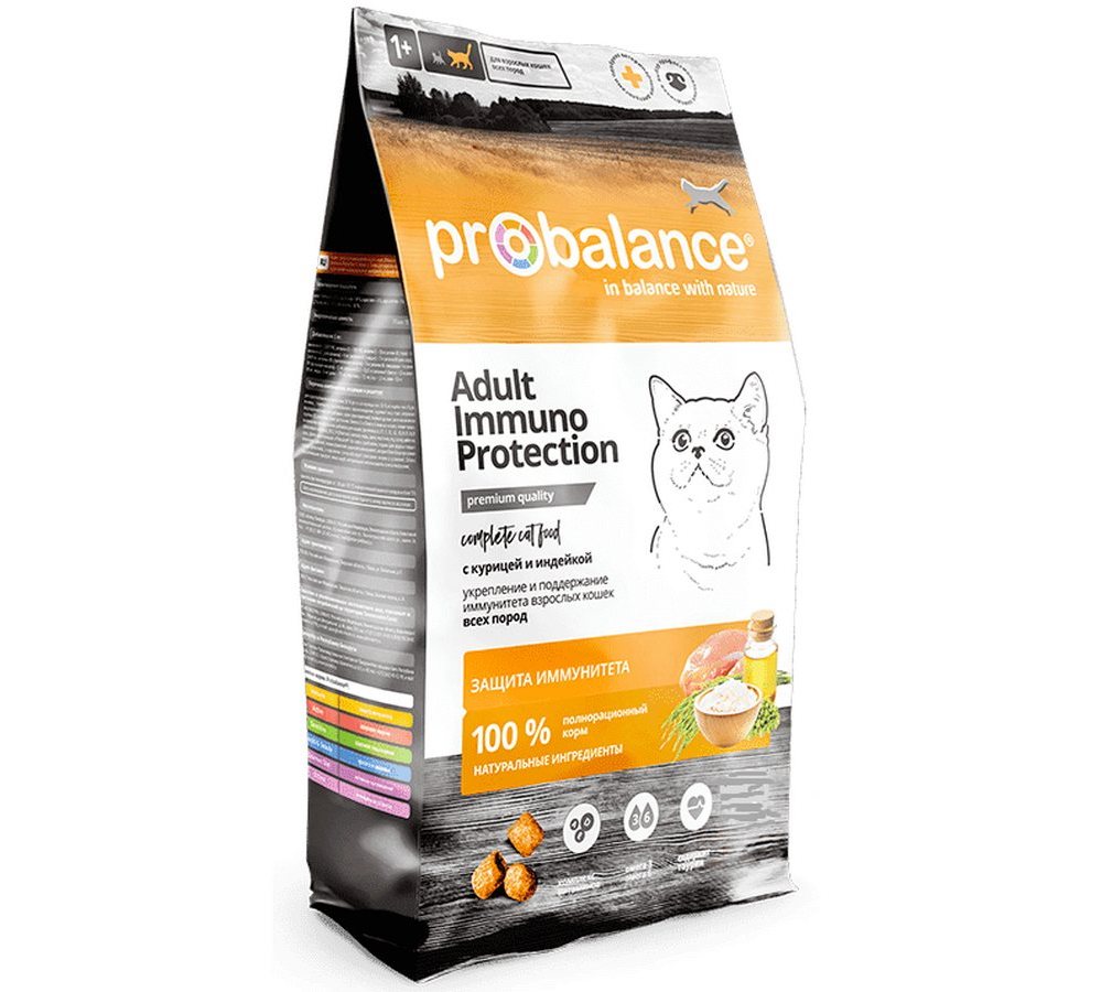 Probalance 8 кг Immuno Protection Корм сухой для кошек, курица-индейка (АЗ) Probalance 8 кг Immuno Protection Корм сухой для кошек, курица-индейка (АЗ) - Image 1