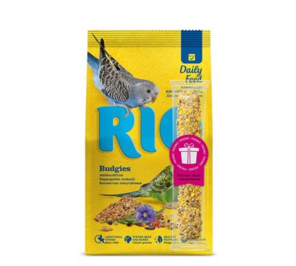 RIO Корм для волнистых попугайчиков, 1 кг + палочка 64 г