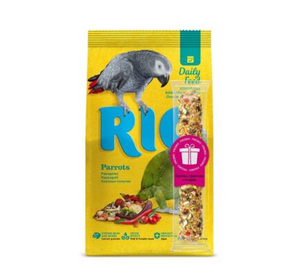 RIO Корм для крупных попугаев, 1 кг + палочка 41 г