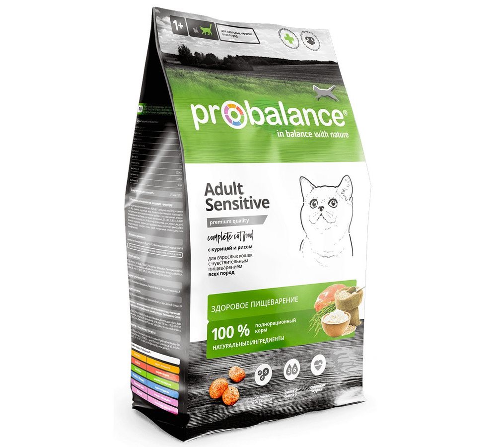 Probalance 8 кг Sensitive корм сух д/кош с чувст пищевар,курица/рис Probalance 8 кг Sensitive корм сух д/кош с чувст пищевар,курица/рис — изображение 1