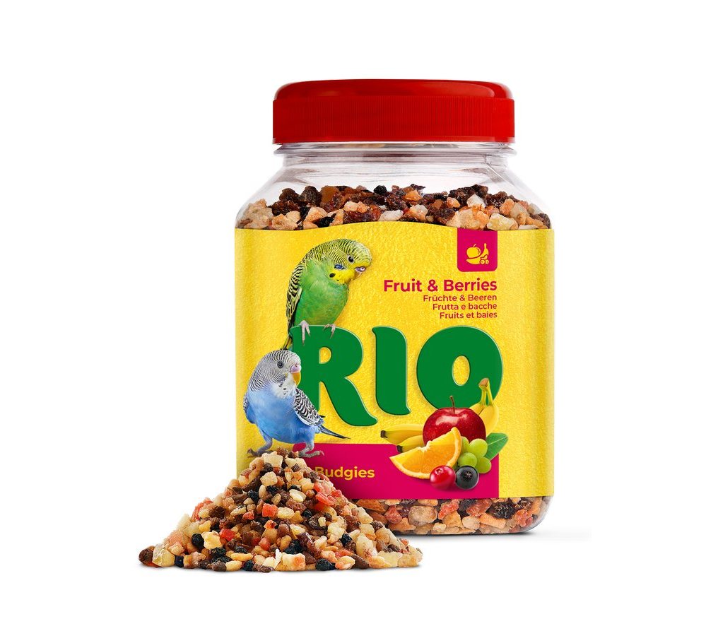 RIO Фруктово-ягодная смесь. Лакомство для волнистых попугайчиков, 180 г RIO Фруктово-ягодная смесь. Лакомство для волнистых попугайчиков, 180 г — изображение 1